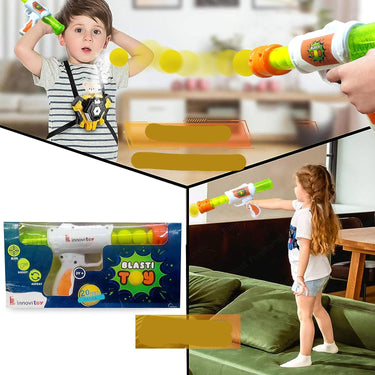 AirBlaster | Spannender Schießspaß - Interaktives Luftdruck-Schießspiel mit weichen EVA-Bällen für Kinder